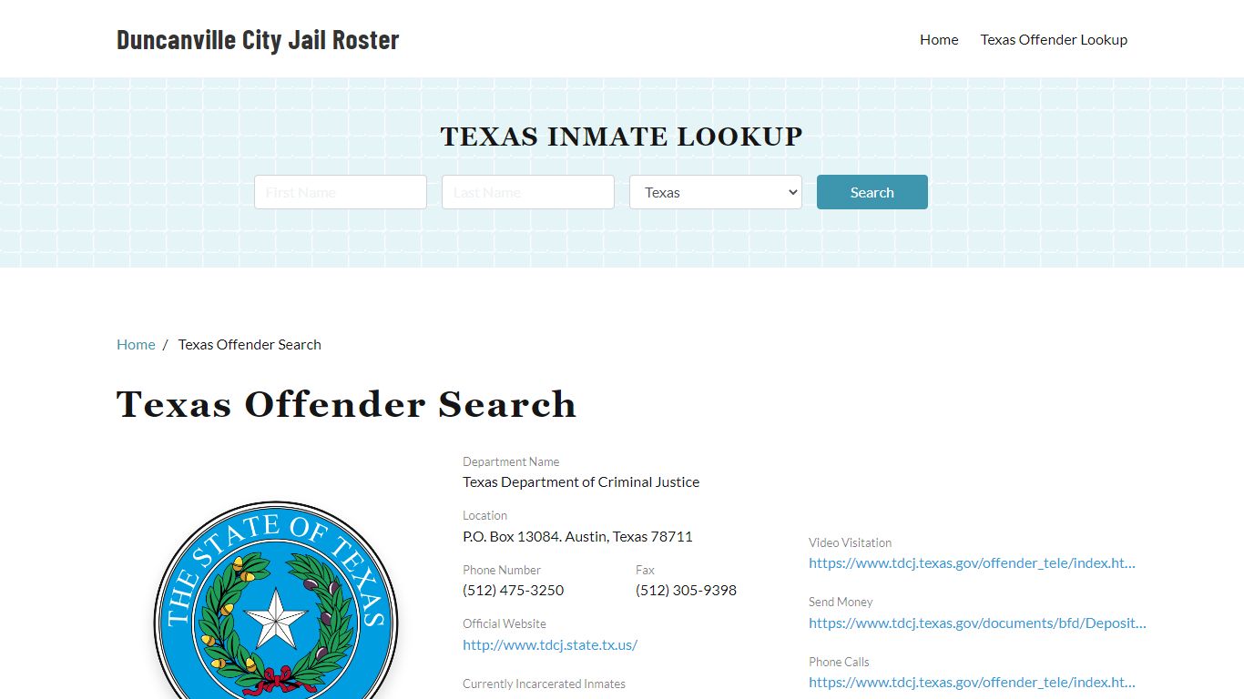 Texas Offender Lookup, City Jail Records Search